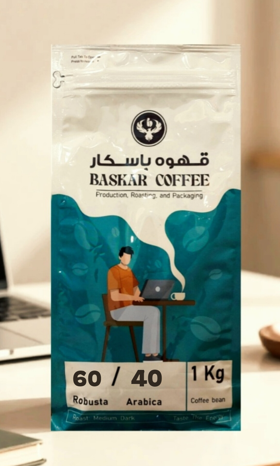 قهوه برند باسکار میکس ولف 60/40
